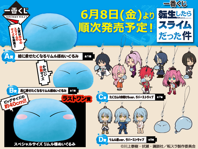 ぬいぐるみのリムル様をはじめ、仲間たちもきゅんキャラデザインでラバーストラップ化!